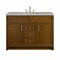 James Martin Vanities Bellshire 48" Single Vanity, Honey Oak w/ 3 CM Victorian Silver Silestone Top 660-V48-HNO-3VSL - alternate 1