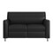 Flash Furniture Agent Black LeatherSoft Reception Loveseat with Right Side Charging Bank, Includes 2 Outlets, 2USB BT-827U-2-BK-CHR-GG - alternate 7