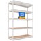 Homedant 5-Tier Boltless Heavy Duty Metal Shelving Unit, 47.7"W x 18.2"D x 71.3"H, White 805903 - alternate 1