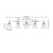 Jonathan Y Marion 36.5" 5-Light Hurricane Metal/Seeded Glass LED Vanity Light, Chrome JYL7901A - alternate 11
