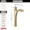Delta Dorval Single Handle Vessel Bathroom Faucet 757-GS-DST - alternate 2