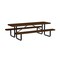 Leisure Craft Rectangle Picnic Table, Brown, Surface Mount, 8 ft L T8XPSM-BROWN - alternate 1