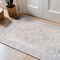 World Rug Gallery Blue and Ivory Medallion Rug - Machine Washable, Flat Pile, Family Friendly 2 ft x 3 ft WR172BLUE2X3 - alternate 1