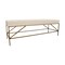Homeroots 58in Ivory and Gold Upholstered Linen Bench 488867 - alternate 4