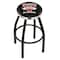 Holland Bar Stool Co 30" Blk Wrinkle Valdosta State Swivel Bar Stool, Chrome Ring L8B2C30ValdSt - alternate 1