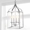 Jonathan Y Ruth 11" 4-light Traditional Classic Lantern Metal/Glass LED Pendant, Silver JYL7403B - alternate 7
