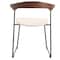 Leisuremod Lyra Collection Modern Chair in Walnut Color back and Taupe Seat, 4PK LCWB-41TP4 - alternate 7