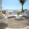 Homeroots 8' Brown And Beige Round Abstract Washable Indoor Outdoor Area Rug 594913 - alternate 7