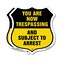 Signmission No Trespassing Shield Sign You Are Now T, 6 inch X 6 inch, Plastic Sign, 2PK SHI-P-2PACK-6-412 - alternate 1