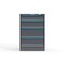 Strong Hold 4 drawer cabinet - (1x 6ft, 1x 8ft, 2x 10ft) - Blue accents - Electronic Lock S3044-PPRAS-0402FS - alternate 1