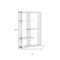 Homeroots 59" White And Clear Glass and Wood Four Tier Etagere Bookcase 333150 - alternate 4