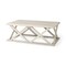 Homeroots 48" Off White Solid Wood Distressed Geo Frame Coffee Table 603247 - alternate 7