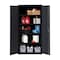 Hirsh Storage Cabinet, 72 in H, 36 in W, 18 in D, Recessed Twist, Keyed, Black, 4 Shelves 22005 - alternate 11