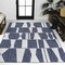 Jonathan Y Odette Modern Geometric Abstract Two-Tone Navy/Cream 3 ft. x 5 ft. Indoor/Outdoor Area Rug TSN303B-3 - alternate 6