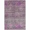 Homeroots 5' X 8' Purple And Gray Floral Washable Indoor Outdoor Area Rug 606207 - alternate 6