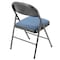 Elama 4 Piece Metal Folding Chair with Padded Seats in Dark Blue ELM-J0369B-DB - alternate 8