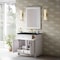 James Martin Vanities Bellshire 36" Single Vanity, Bright White w/ 3 CM Charcoal Soapstone Silestone Top 660-V36-BW-3CSP - alternate 8