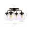 Jonathan Y Piper 18" 4-Light Farmhouse Rustic Iron/Glass LED Semi Flush Mount, Oil Rubbed Bronze/Clear JYL7569A - alternate 7
