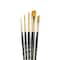 Princeton RealValue Brush Set, Gold Taklon Bristles, Short Handle Mixed Media Paintbrush, 5-Piece Set, 2PK PR9139 - alternate 2