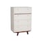 Homeroots 30" Brown and White Solid Wood Four Drawer Chest 524121 - alternate 4