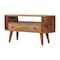Homeroots 35in Brown Solid Wood Enclosed Storage Entertainment Center 720011 - alternate 8