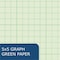 Roaring Spring 5x5 Grid Engineering Pad, 15 Green, 3 Hole Punched, Green ROA95582 - alternate 2