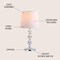 Jonathan Y Hudson 20" Crystal Mini LED Table Lamp, Clear/ Chrome JYL2026A - alternate 9