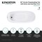Kingston Brass 63" Acrylic Oval Single Slipper Freestanding Tub with Drain, Glossy White/Matte Black VTRS632927C310 - alternate 4