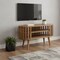 Homeroots 35in Brown Solid Wood Enclosed and Open Storage TV Stand 719191 - alternate 7