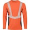 Ironwear Elastex Class 2 Hi Vis Reflective Two Tone Long Sleeve Shirt with GeoFlect Tape, Orange, Large 7143-O-B-LG - alternate 1