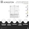 Kingston Brass 60" Acrylic Alcove Right-Hand Drain Tub with Left Sliding Tub Door, White/Brushed Brass KVTAM6032R217 - alternate 7