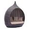 Homeroots Teardrop Shaped Brown and Beige Daybed 392017 - alternate 5