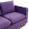 Leisuremod Nervo Upholstered Velvet Loveseat with Gold Frame, Purple NS55PU - alternate 5
