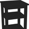 Homeroots 28" Black Solid Wood Nightstand 548314 - alternate 7
