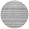Homeroots 8' Gray Silver And Charcoal Round Striped Washable Indoor Outdoor Area Rug 577783 - alternate 6