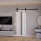 Sartodoors Barn Door 30 x 80 inches, BASIC 4903 White with Black Glass, 6.6FT Rail Track Hardware Set, Solid BASIC4903BD-B-WS-30 - alternate 3