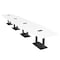 Skutchi Designs Boat Conference Table With Power, 48 in W, 240 in L, White HAR-BOT-48x240-DOU.BK-W960-EBLK - alternate 1