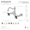 Kingston Brass Two-Handle Wall Mount Bridge Kitchen Faucet, Brushed Nickel KS1268PKX - alternate 2