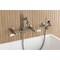 Kingston Brass Two-Handle Wall Mount Bridge Kitchen Faucet with Brass Sprayer, Brushed Nickel KS2448PLBS - alternate 4