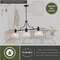 Vaxcel Beloit 3L LED Compatible Black Farmhouse Linear Chandelier Island Pendant Light Fixture Clear Glass H0293 - alternate 7