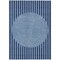 Homeroots 5' X 8' Navy Blue And Gray Striped Washable Indoor Outdoor Area Rug 597182 - alternate 5