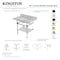 Kingston Brass 36-Inch Carrara Marble Console Sink with Acrylic Legs and Shelf, 8-Inch, 3-Hole KVPB3630MASQB5 - alternate 2