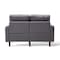 Homeroots Loft Gray 56in Round Arm Modular Loveseat 403591 - alternate 5