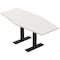 Skutchi Designs 6ft Hexagon Conference Table With Power | Harmony Series | 6 Person Meeting Room Table HAR-HEX.IR-36X72-T.BK-WA7976-NA - alternate 1