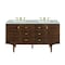 James Martin Vanities Amberly 60'' D Vanity, Mid-Century Walnut w/ Victorian Sil Top w/FreePower Wireless Charger 670-V60D-WLT-FVSL - alternate 1
