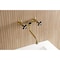 Kingston Brass Double-Handle Wall Mount Bathroom Faucet, Brushed Brass KS1217PKX - alternate 5