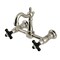 Kingston Brass Two-Handle Wall Mount Bridge Kitchen Faucet, Brushed Nickel KS2448PKX - alternate 1