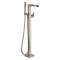 Delta Ara Single Handle Floor Mount Channel Spout Tub Filler Trim with Hand Shower T4768-SSFL - alternate 3