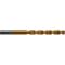 Cleveland Q-Cobalt 135 Degree Wide Land Parabolic Taper Length Drill Cleveland 2575-TN TiN HSS-CO 8% RHS/RHC 1/4-E C16897 - alternate 1