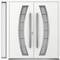 Vdomdoors Metal Double Doors Deux 6500 White Enamel Frosted Glass 1 Sidelight Entry Modern Painted 84x80 (W72 DEUX6500DEXD-BEM-W72+12xH80-RH-O - alternate 1